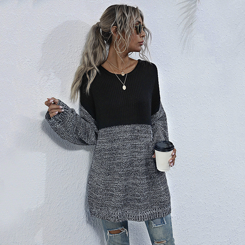 Damen Stilvoller Strickpullover mit luxuriösen Texturen Echo Archiv