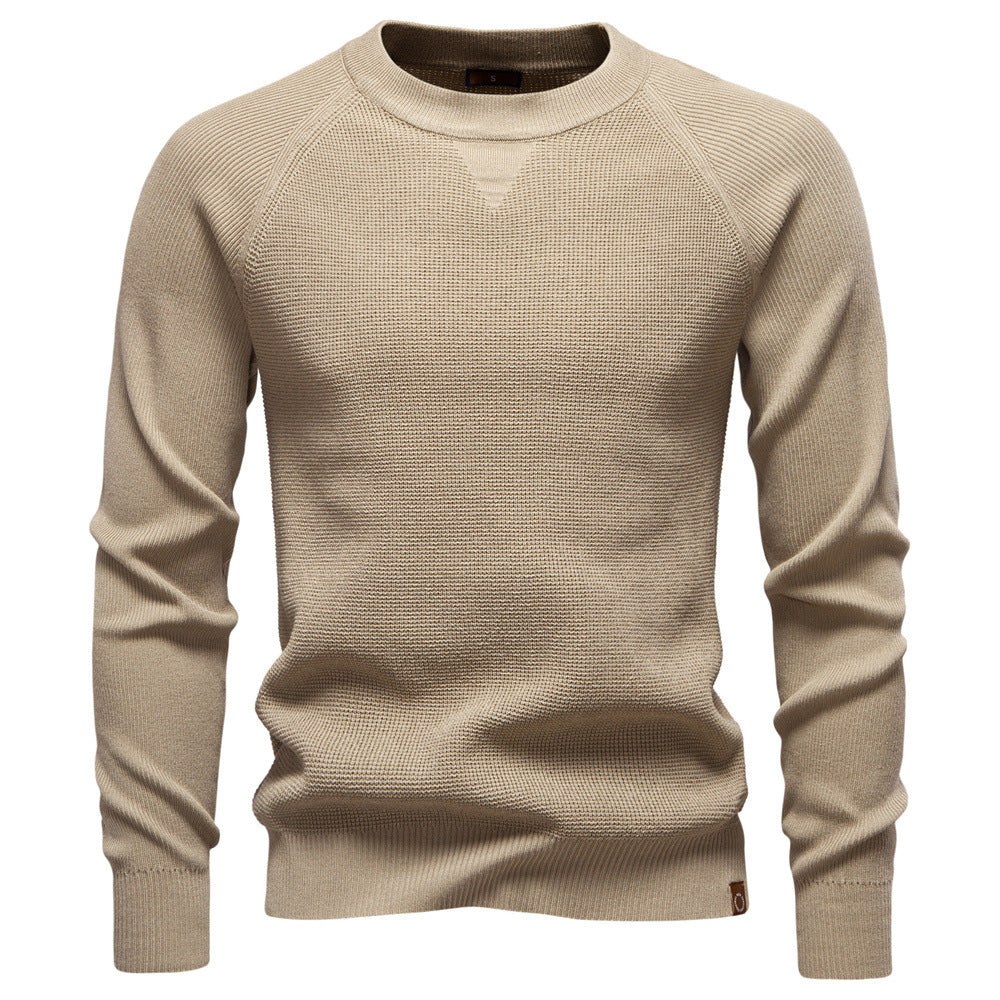 Herren Strickpullover mit innovativem Strukturmuster und Rundhalsausschnitt Echoarchiv