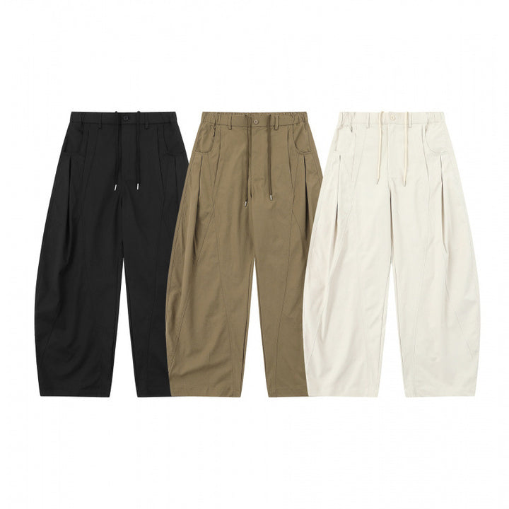 Damen Weite Ballonhose mit Tunnelzugbund, Kellerfalten und aufgesetzten Eingrifftaschen Echo Archiv