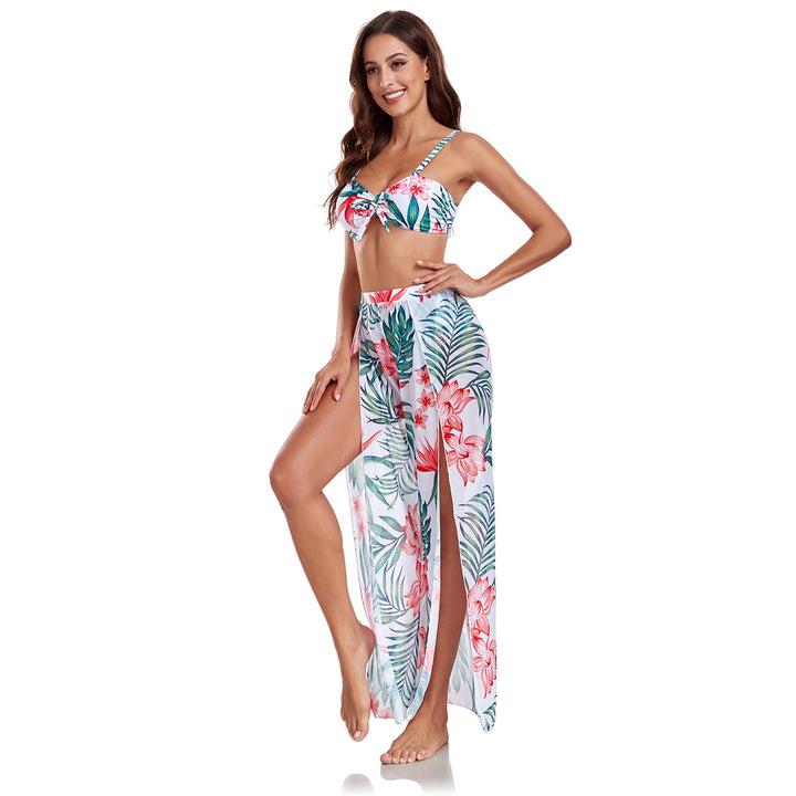 Damen Bikiniset mit floralem Design und schickem Überrock Echo Archiv