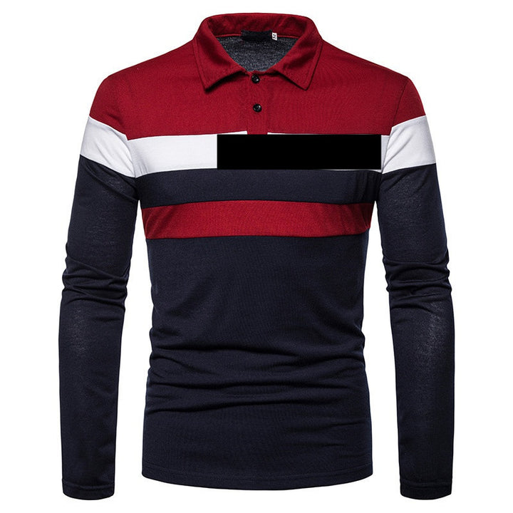 Herren Langarmshirt mit modernem Blockstreifenmuster Echoarchiv