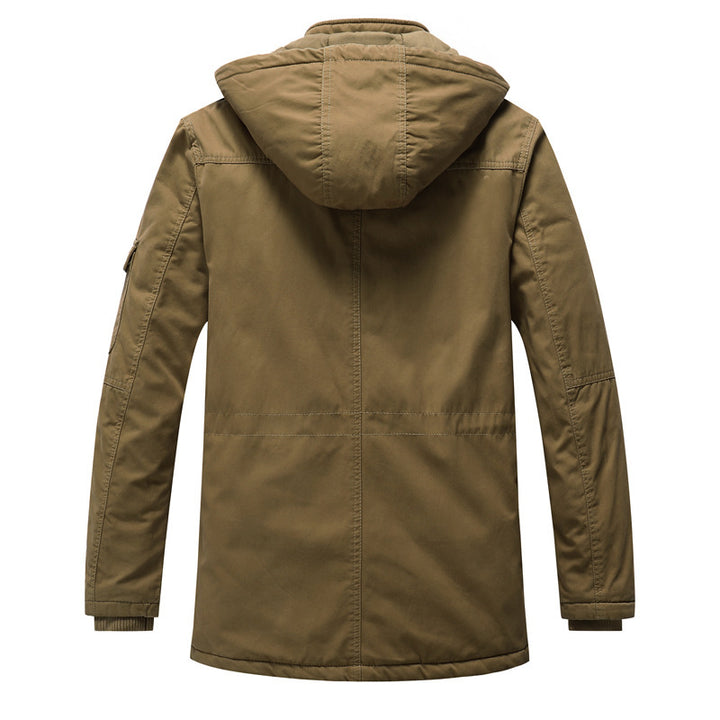 Herren Canvas-Parka mit gesteppter Thermofütterung, Kunstfell-Innenfutter und Kapuze Echoarchiv