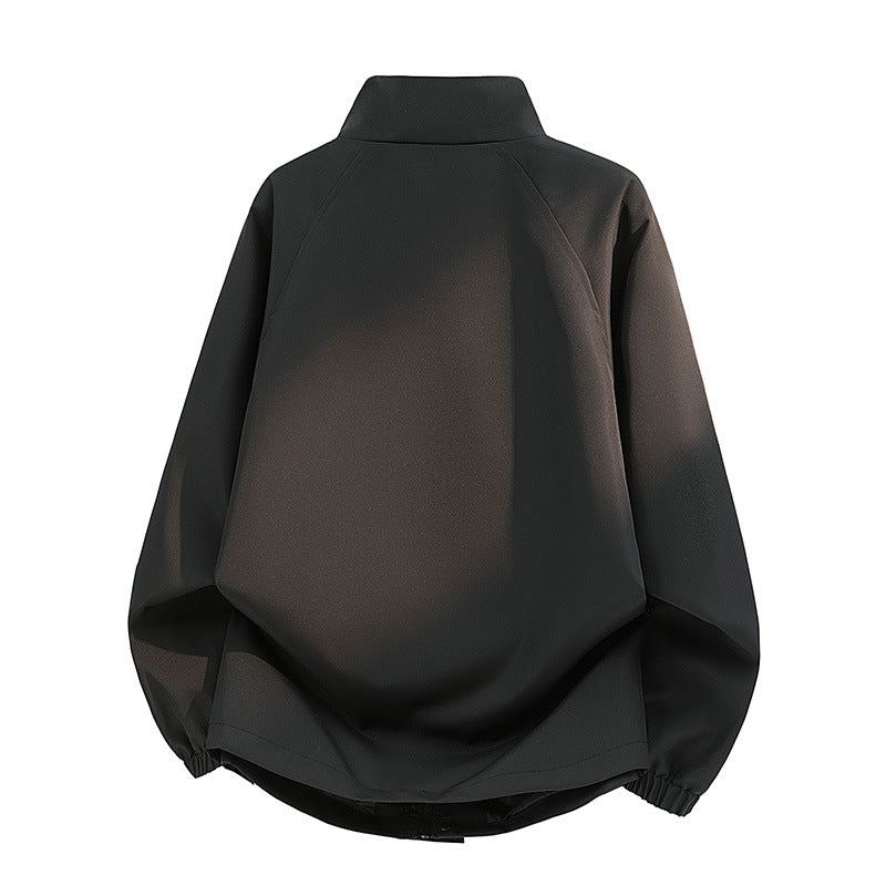 Damen Leichte Oversize‑Übergangsjacke ohne Kapuze mit Kordelzug, Pattentaschen & elastischen Bündchen Echoarchiv