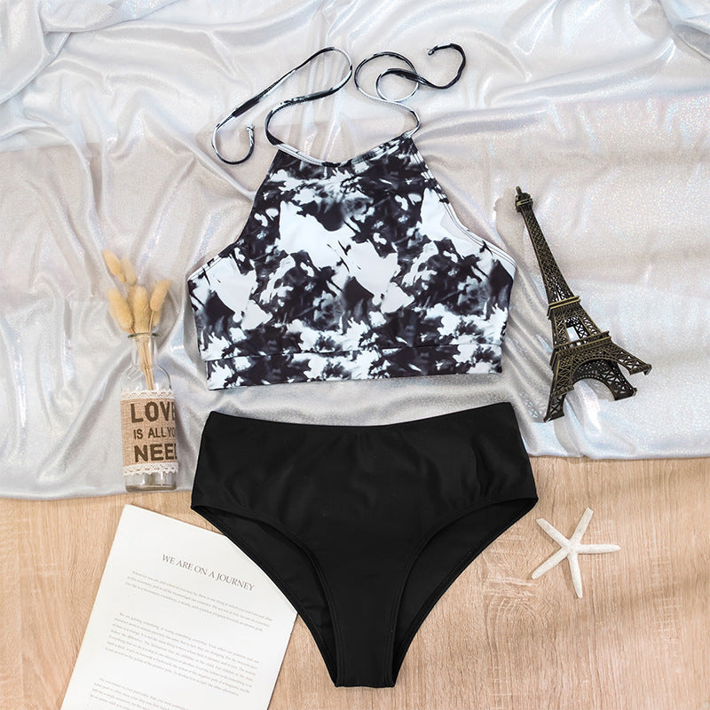 Damen Sportlicher Bikini-Top mit hohem Kragen Echo Archiv