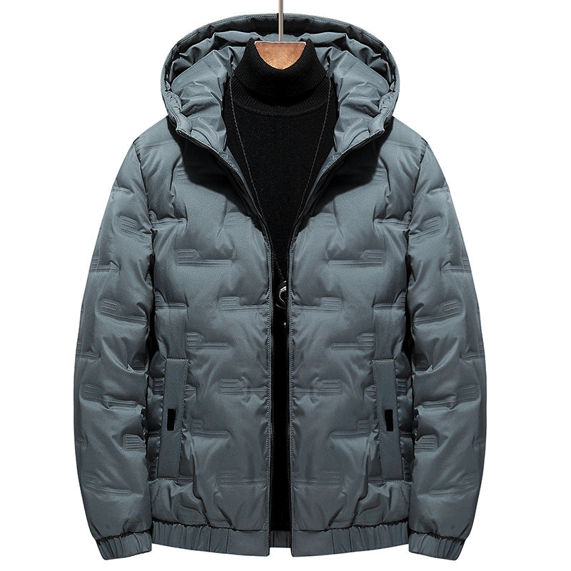 Herren Modische Steppjacke mit Kapuze Echo Archiv