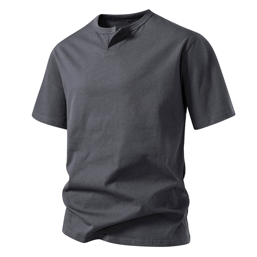 Herren Kurzarm T-Shirt mit kreativem Kragen Echoarchiv