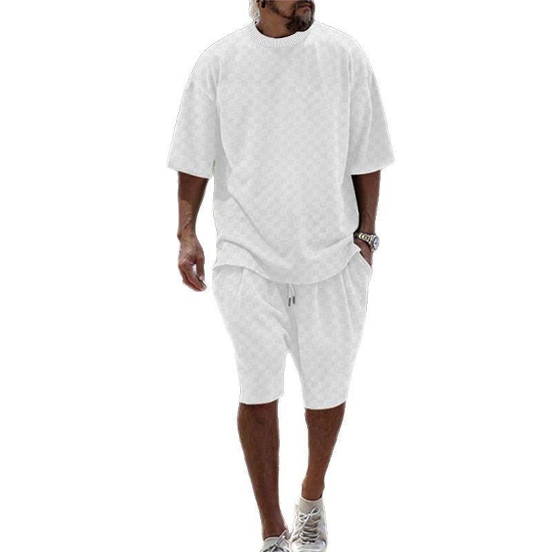Herren lässiges Sport-Kurzarm-Outfit aus atmungsaktivem Material Echoarchiv