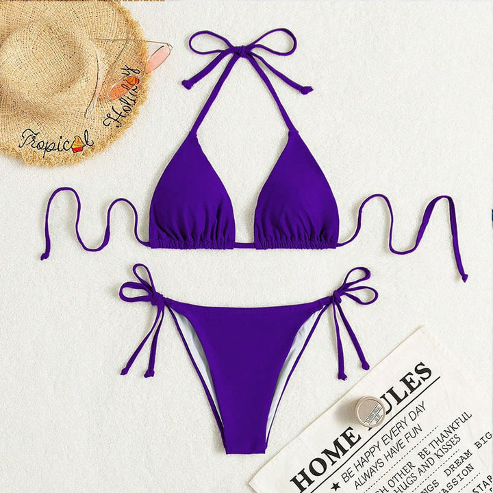 Damen Triangel-Bikini mit verstellbaren Trägern und raffiniertem Schnitt Echo Archiv