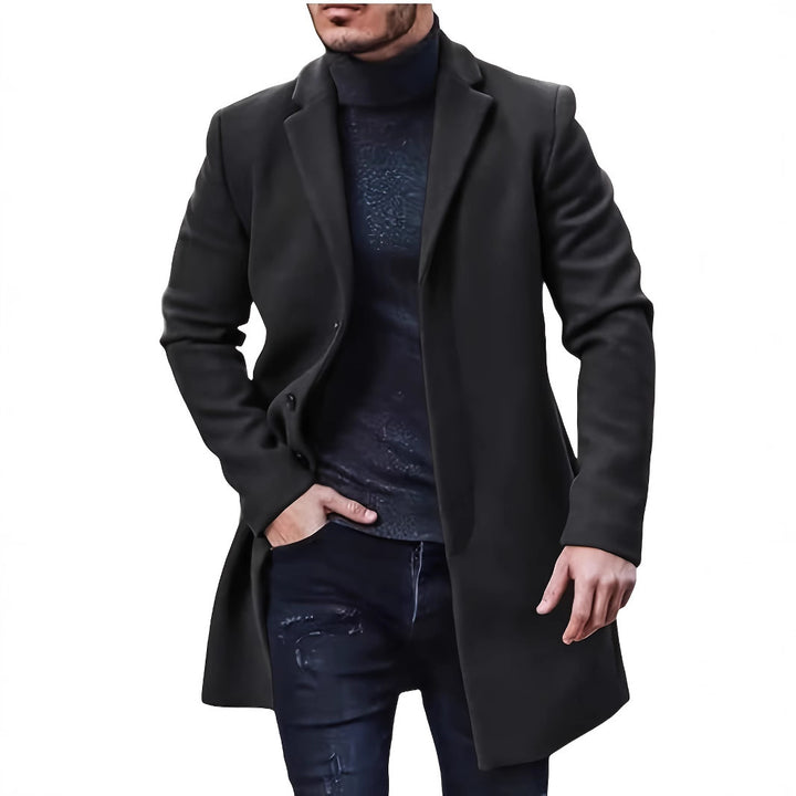 Herren eleganter Mantel mit klassischem Revers Echoarchiv