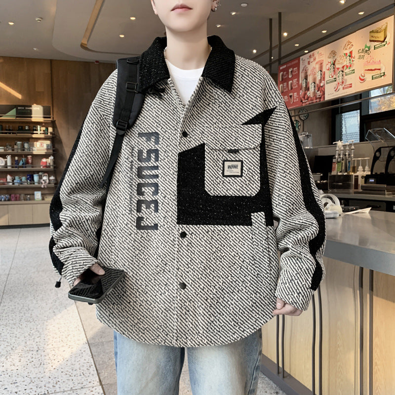 Herren lässige Overshirt-Jacke Echoarchiv