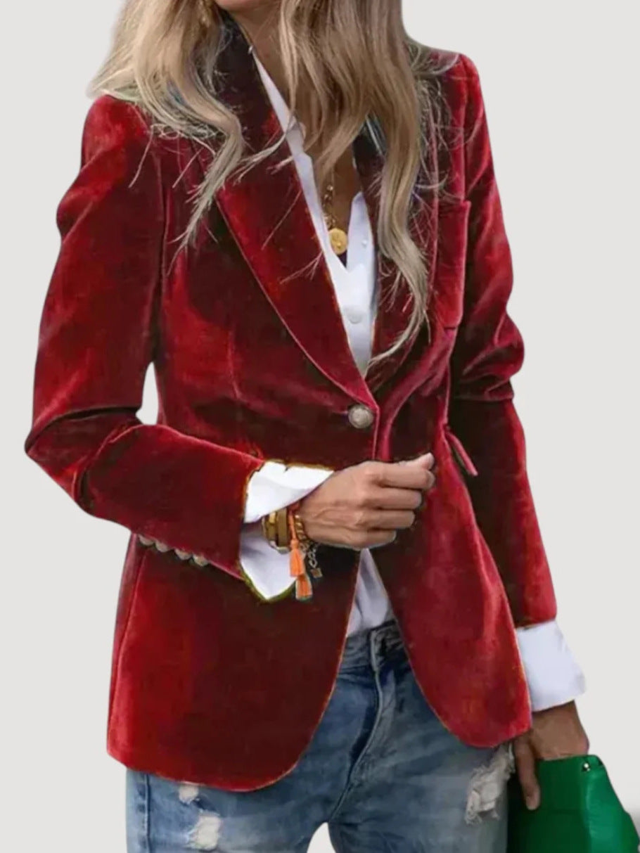 Damen Eleganter Samt Blazer – Valéne