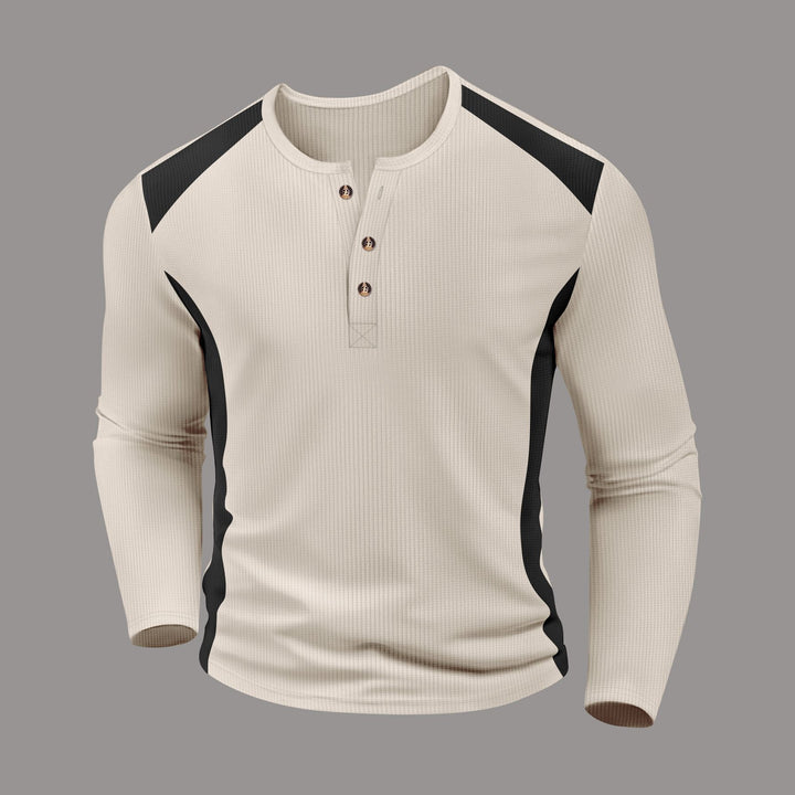 Herren Langarmshirt mit modischen Kontrastelementen Echoarchiv