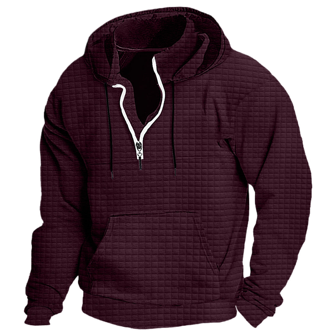 Herren Kapuzenpullover mit strukturiertem Design und praktischem Reißverschluss Echoarchiv