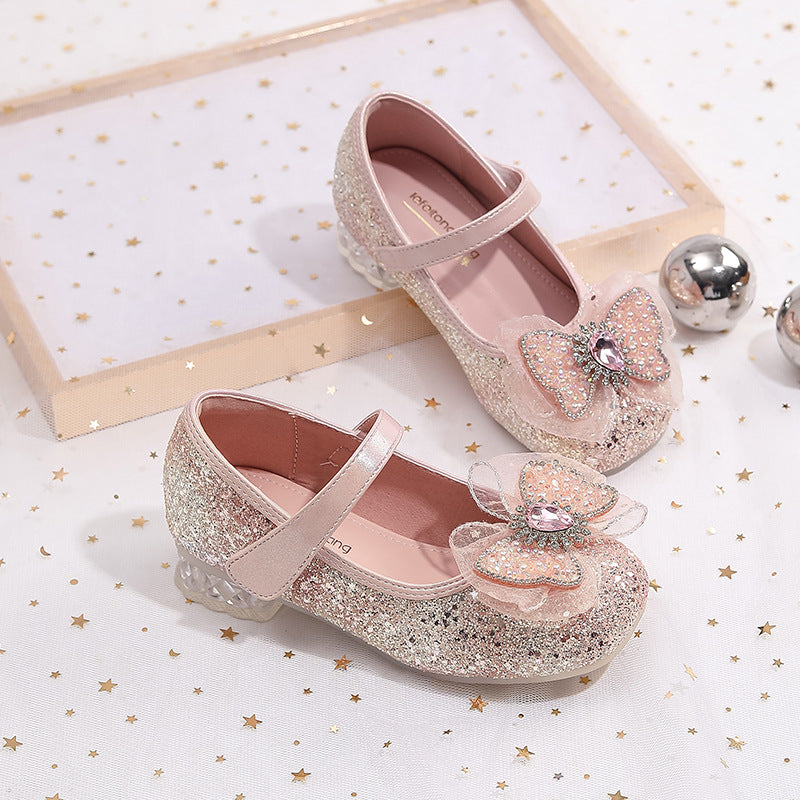 Mädchen Elegante Ballerinas mit Schleifenapplikation und Strass Echo Archiv