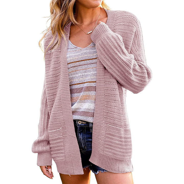 Damen Oversize Strickcardigan mit aufgesetzten Taschen und Rippstruktur Echo Archiv