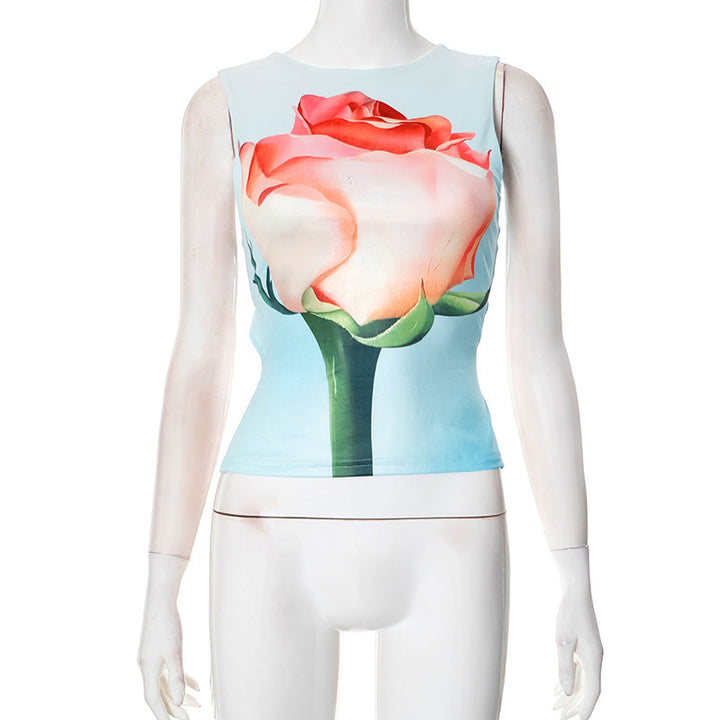 Damen ärmelloses Top mit floralem Design Echo Archiv