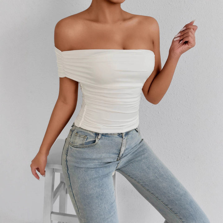 Damen Off-Shoulder Oberteil mit raffinierten Rüschendetails Echo Archiv