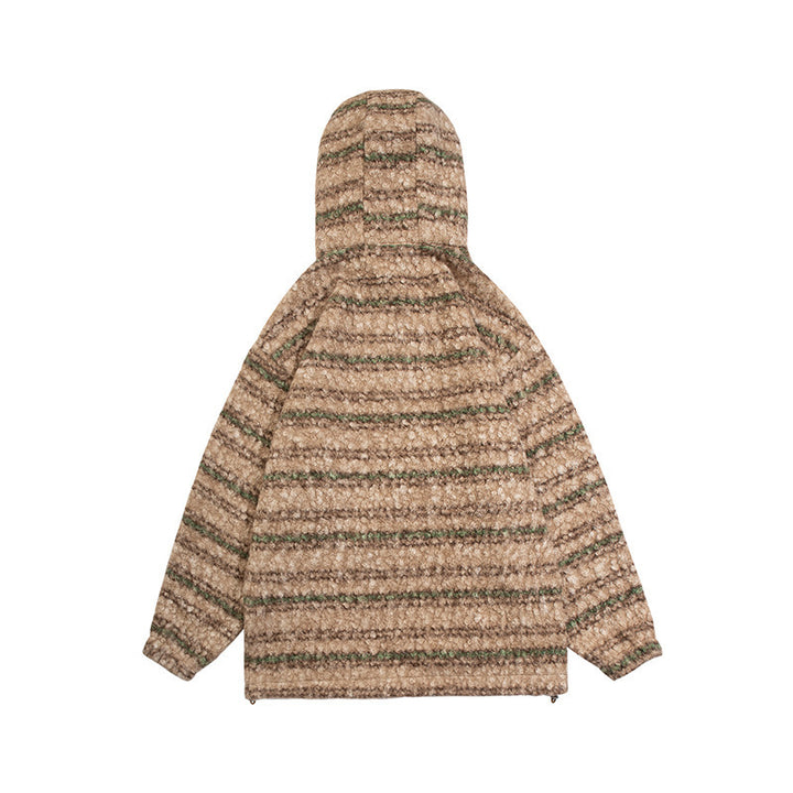 Unisex Strick-Hoodie im Oversize‑Cut mit halbem Reißverschluss Echo Archiv