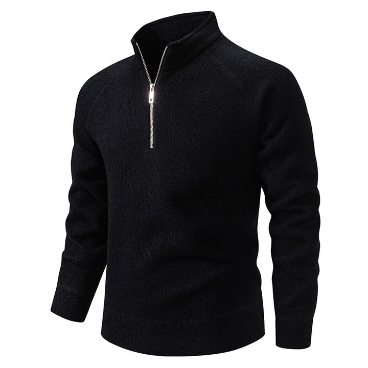 Herren Pulli mit modernem Reißverschluss und Raglanärmeln Echoarchiv