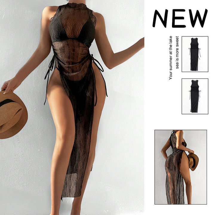Damen Maxikleid mit modischem Wickeldesign und Rüschendetails Echo Archiv