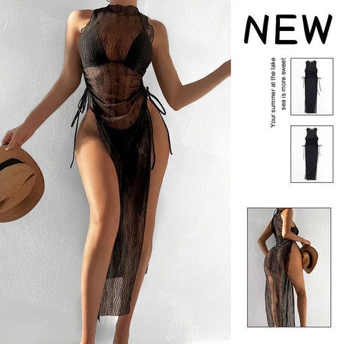 Damen Maxikleid mit modischem Wickeldesign und Rüschendetails Echo Archiv