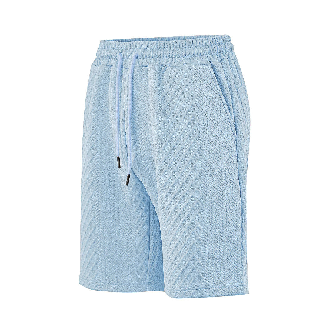 Herren nan strukturierte Strand-Bermuda aus Waffeljersey mit elastischem Kordelbund und schrägen Eingrifftaschen Echo Archiv