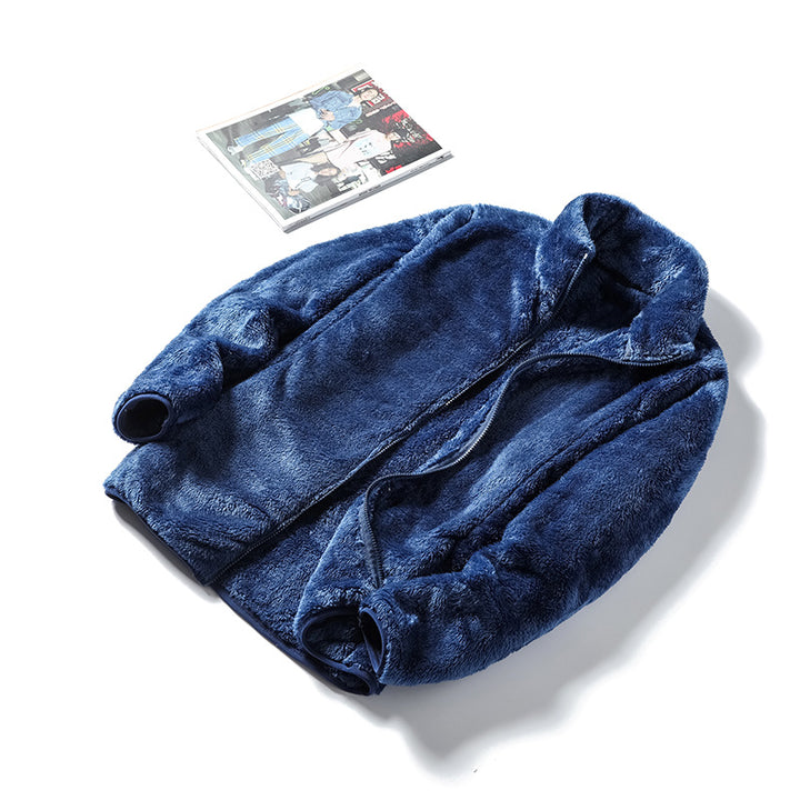 Damen Kuschelige Teddy-Fleecejacke mit Stehkragen und verdecktem Reißverschluss – Célinea