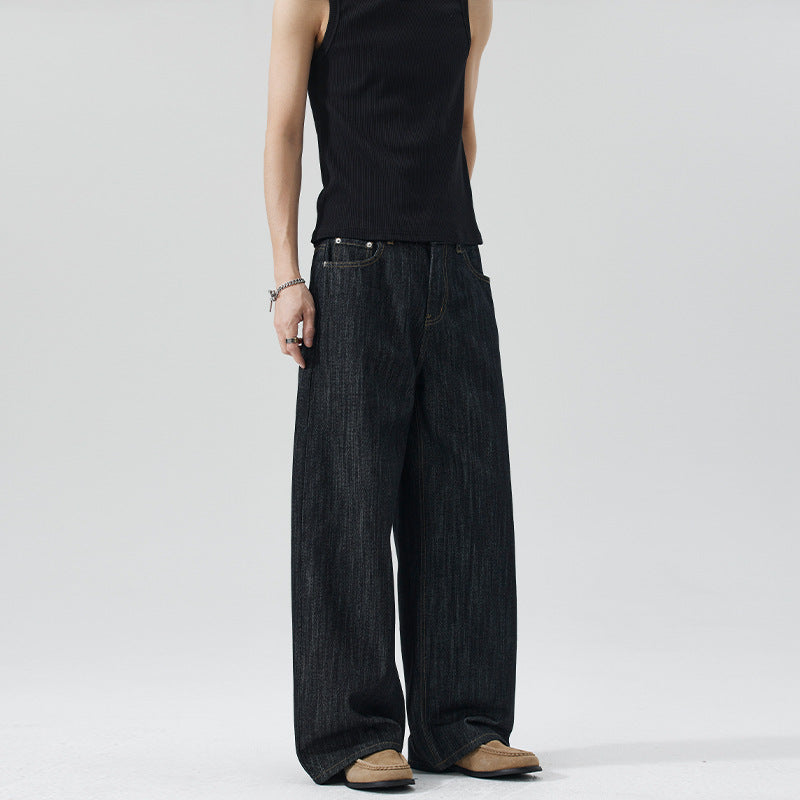 Herren Oversize-Denim-Palazzohose mit extra weitem Bein und soften Drape-Effekt Echo Archiv