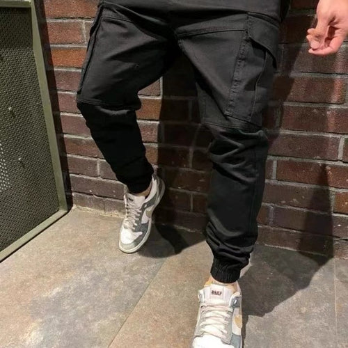 Herren Cargo-Hose mit Seitentaschen und elastischem Bund Echoarchiv