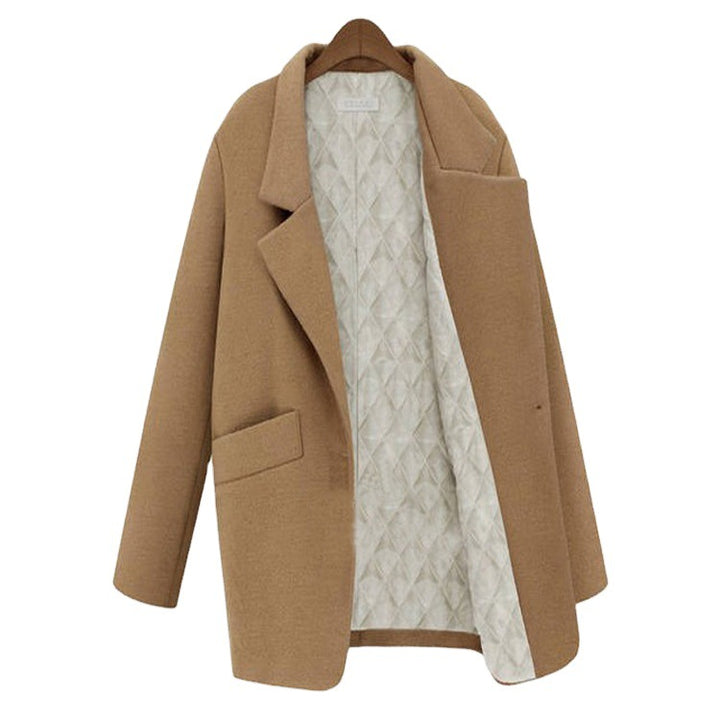 Damen Oversize Wollmix Shortcoat mit gesteppter Innenfütterung und Pattentaschen Echoarchiv