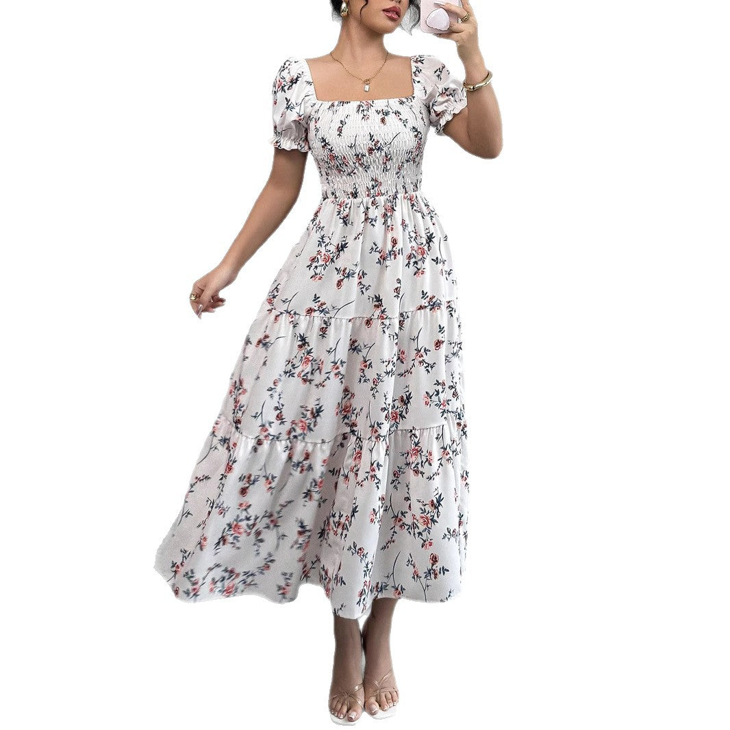 Damen Maxi Kleid mit floralem Rüschendesign Echo Archiv