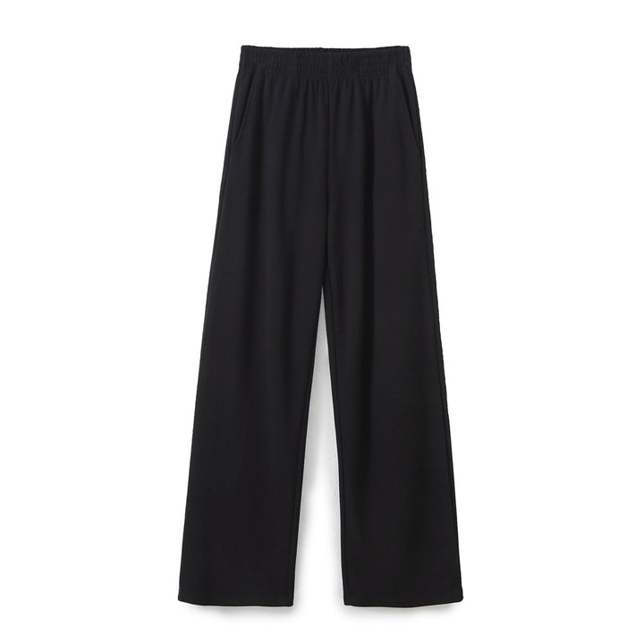 Damen nan weite Komfort-Loungehose mit elastischem Komfortbund, mittigem Schlitz und fließender Palazzo-Silhouette Echo Archiv