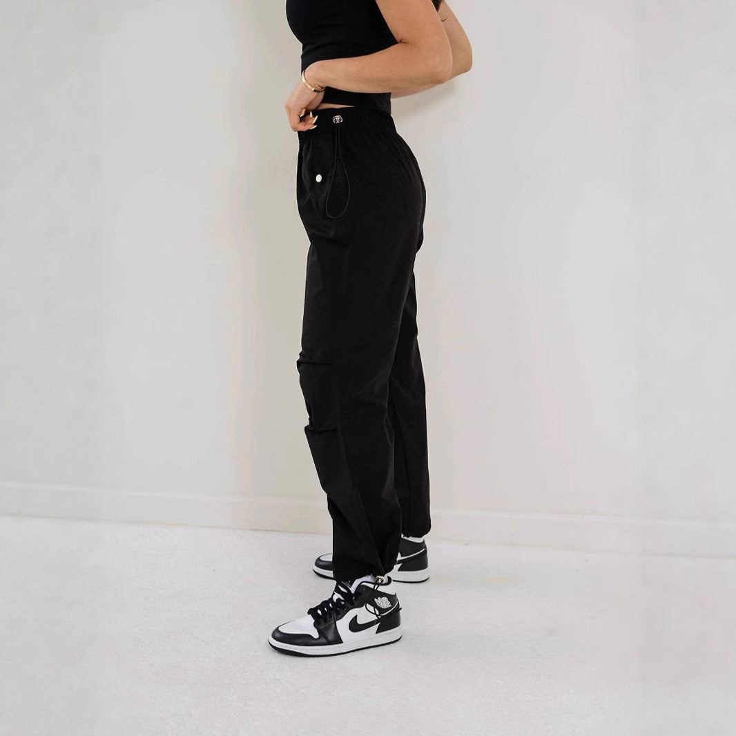 Damen Cargo-Jogginghose mit elastischem Bund und Kordelzug – Avérine