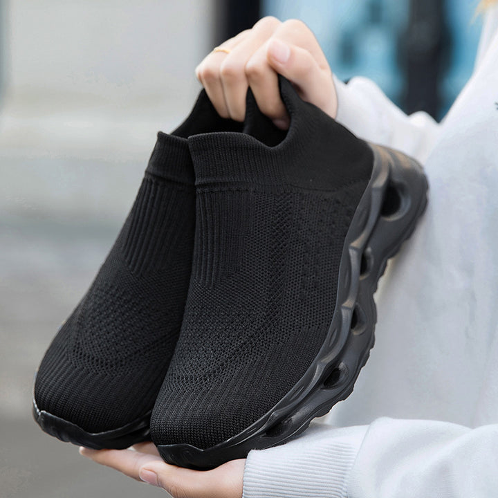 Unisex nan sockenartiger Strickslipper mit gelochter Hohlkammer-Dämpfung Echo Archiv