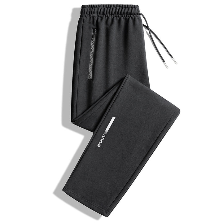 Herren Sportive Stretch-Jogginghose mit elastischem Bund und Reißverschlusstaschen – Marzano