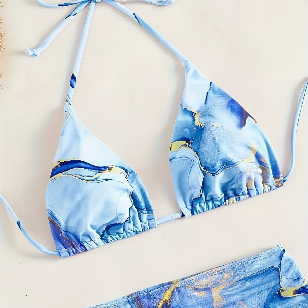 Damen Triangel-Bikini mit modischem Wickelrock Echo Archiv