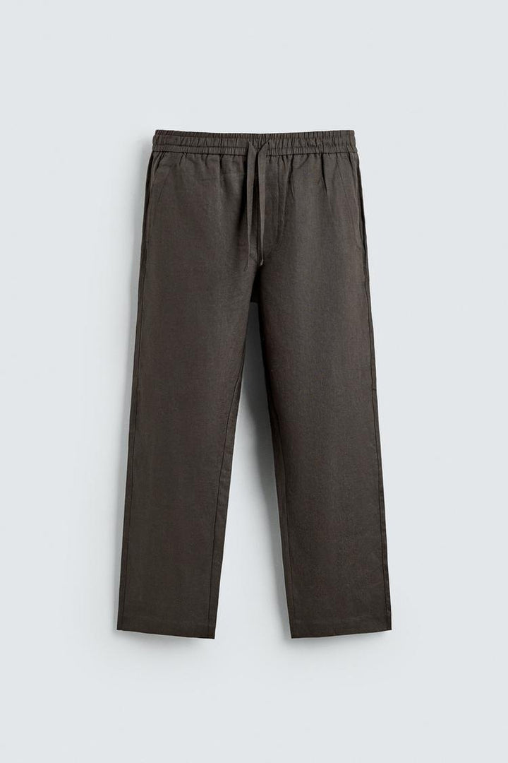 Herren Leinenhose mit elastischem Bund und Kordel Echo Archiv