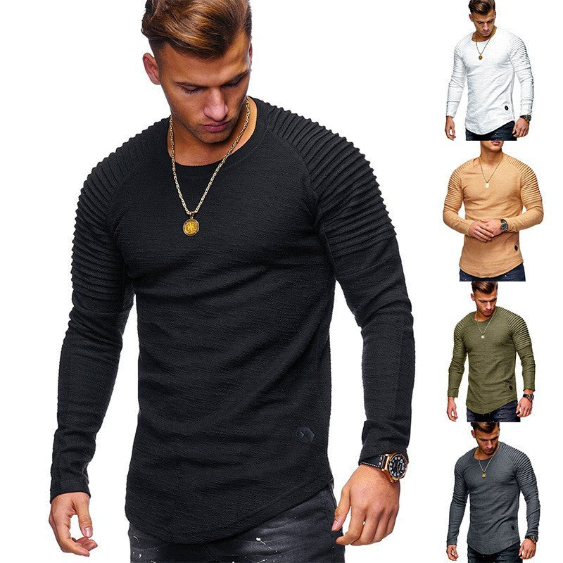 Herren Langarmshirt mit strukturiertem Schulterdesign Echoarchiv