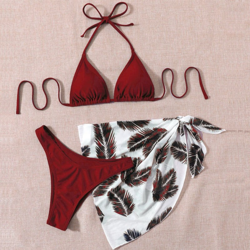 Damen Triangel-Bikini mit gefüttertem Oberteil und elegantem Wickeltuch Echo Archiv