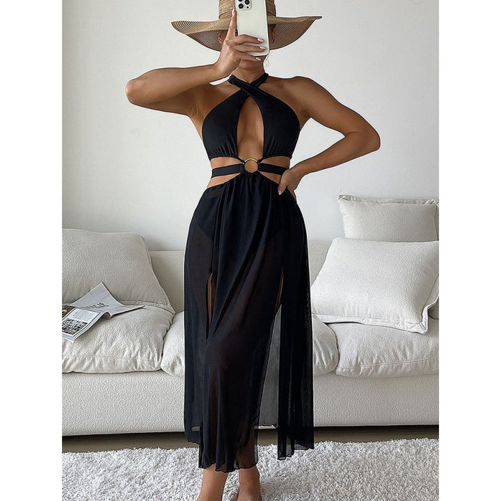 Damen Strandkleid mit raffiniertem Wickel-Design und eleganten Cut-Outs Echo Archiv