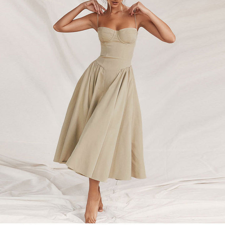 Elegantes, trägerloses Maxikleid für Damen mit fließendem Rock Echo Archiv