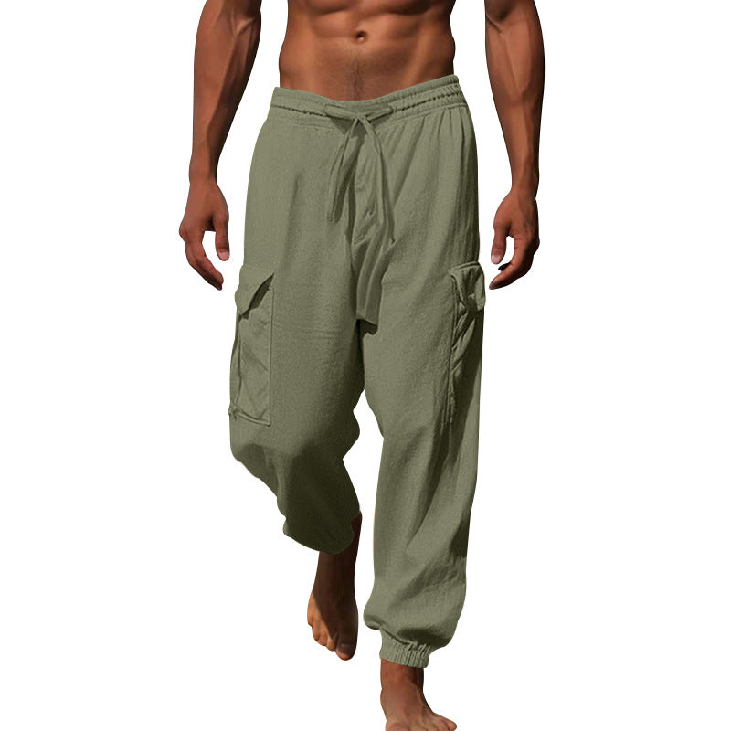 Herren Cargo-Hose mit elastischem Bund und multifunktionalen Taschen Echoarchiv