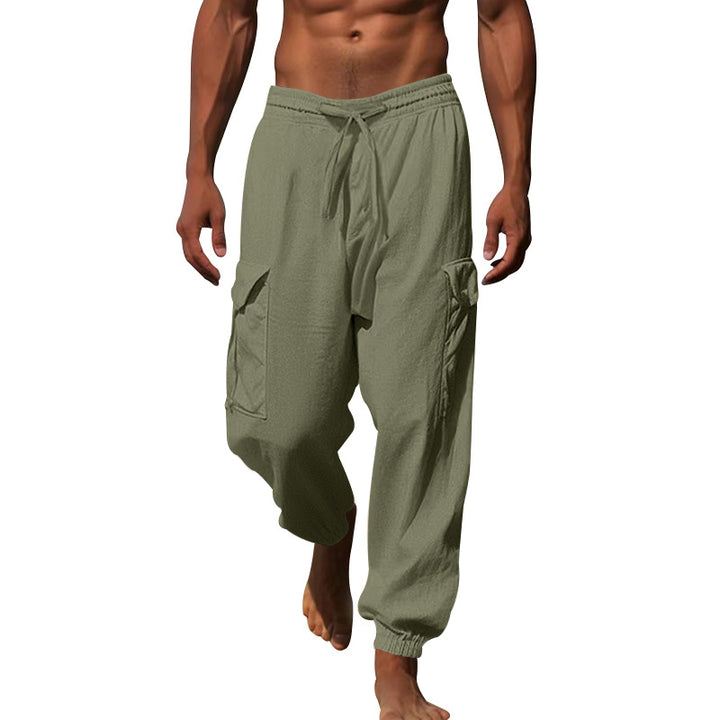 Herren Cargo-Hose mit elastischem Bund und multifunktionalen Taschen Echoarchiv