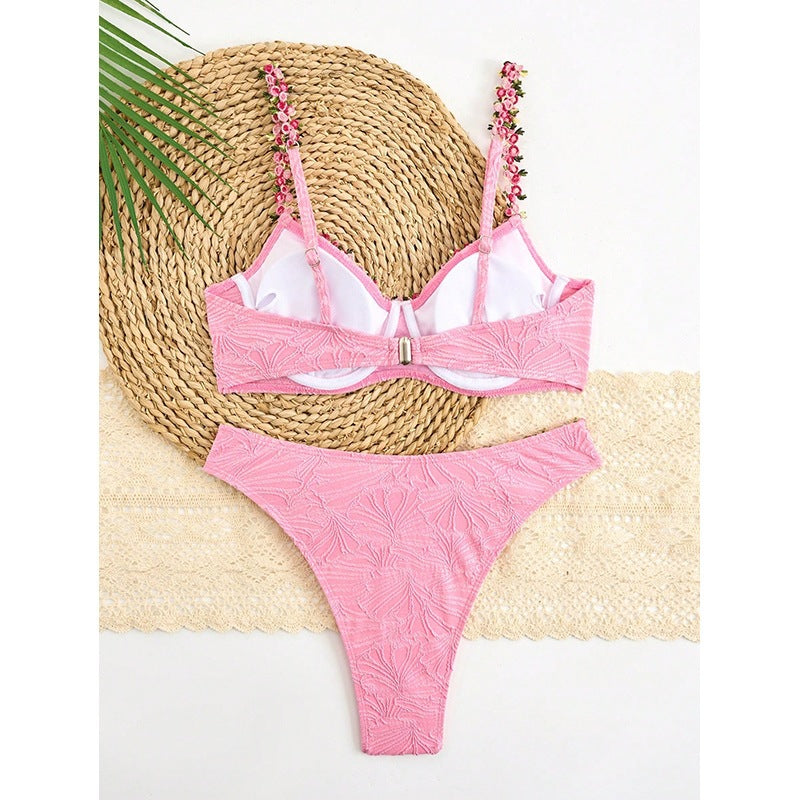 Damen Bikini-Set mit floralen Akzentstickereien Echo Archiv