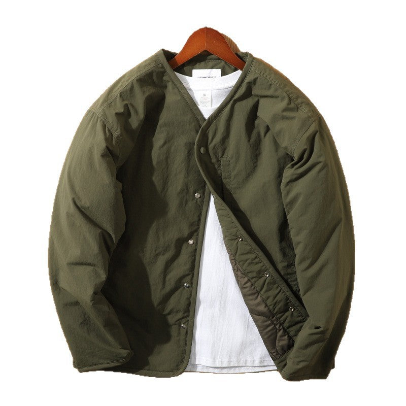 Herren Lässige Steppjacke mit Druckknöpfen Echo Archiv