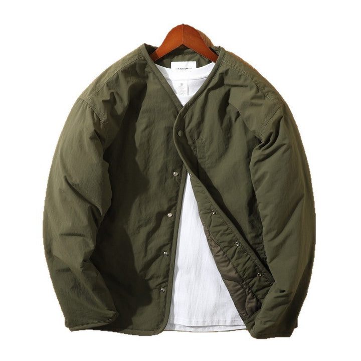 Herren Lässige Steppjacke mit Druckknöpfen Echo Archiv