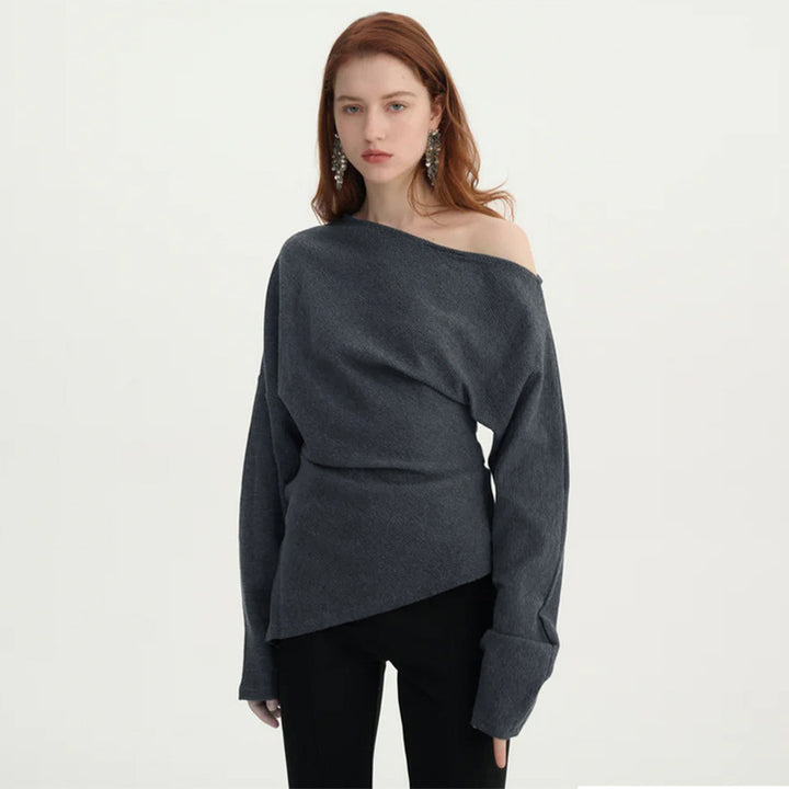 Damen asymmetrisches Langarmoberteil Echo Archiv