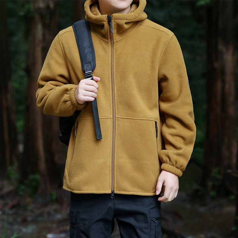 Herren Fleece-Kapuzenjacke für Outdoor mit Thermo-Futter, windabweisender Oberfläche und Reißverschlusstaschen Echo Archiv