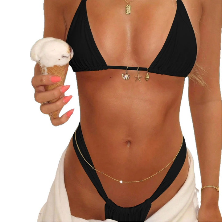 Damen Triangel-Bikini mit elegantem Knoten und hohem Beinausschnitt Echo Archiv
