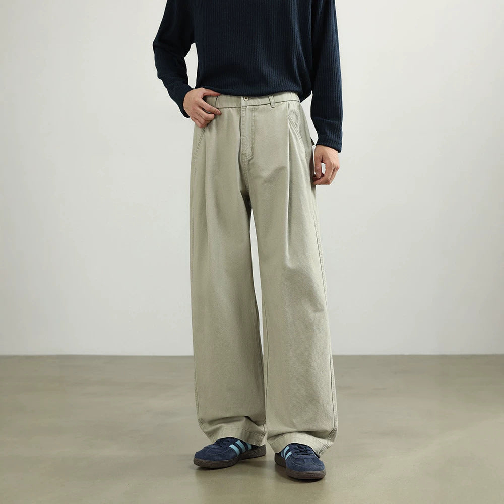 Damen Bundfalten-Hose mit elastischem Taillenbund und weitem Bein Echo Archiv